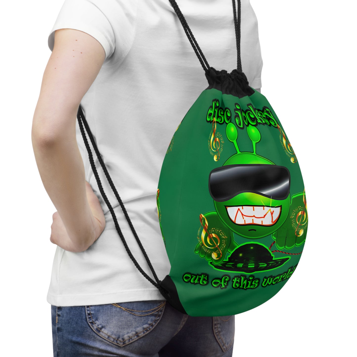 disc jockey - Drawstring Bag (dark green)