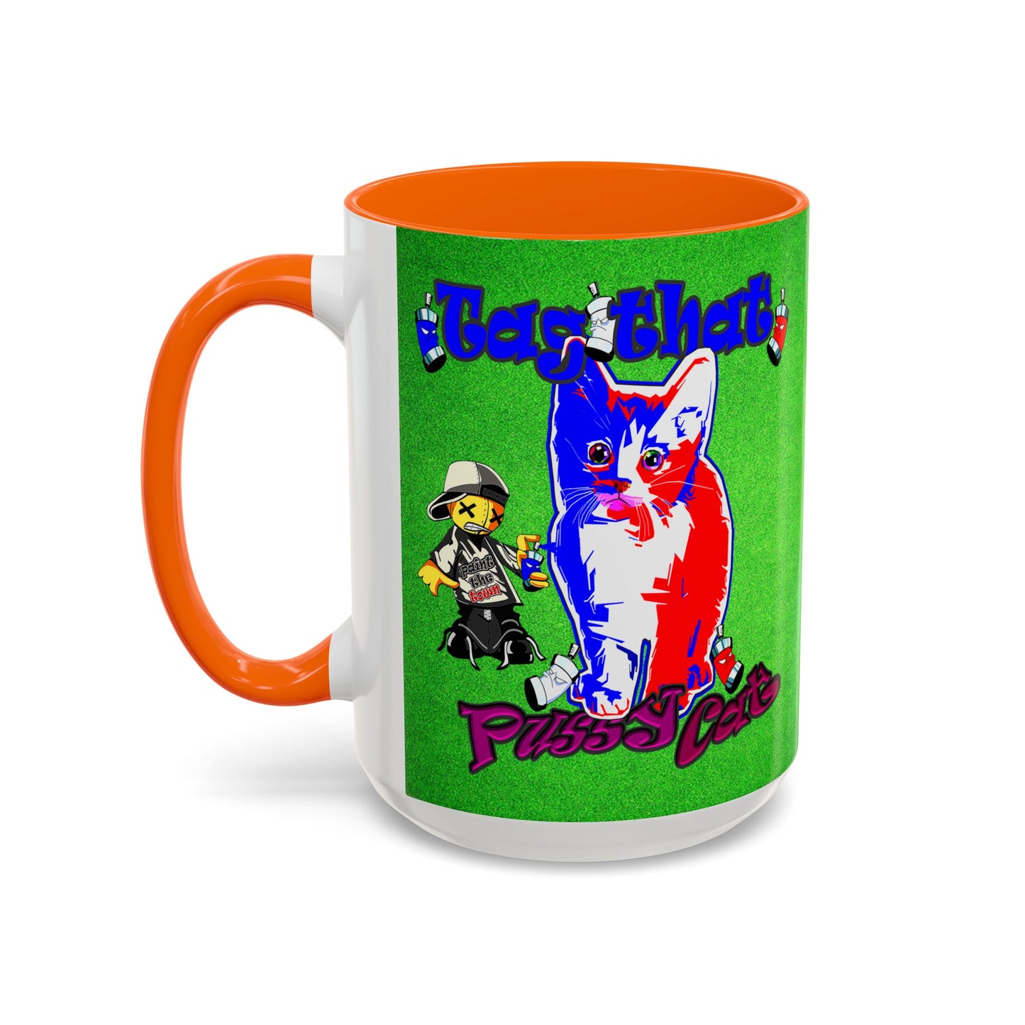 tag that - Accent Mug (green turf)