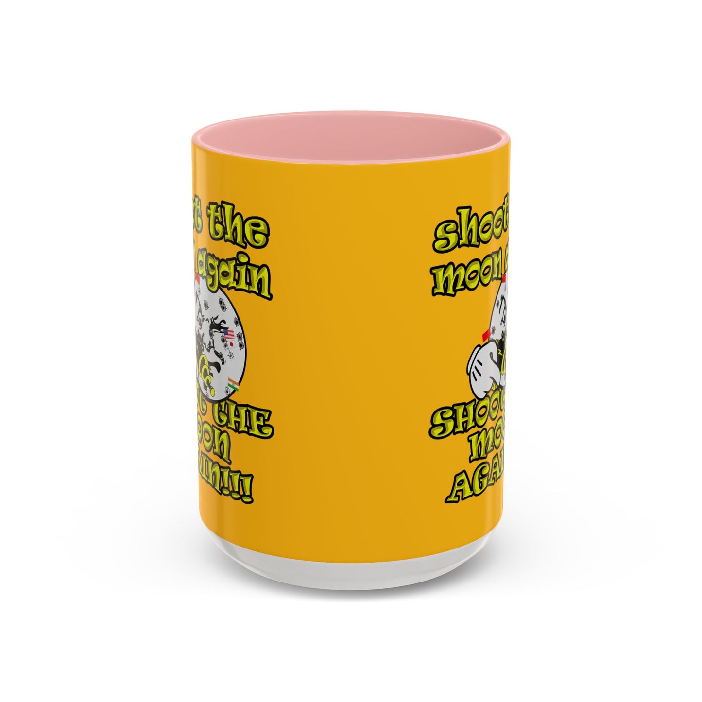 shoot the moon again - Accent Mug (yellow)