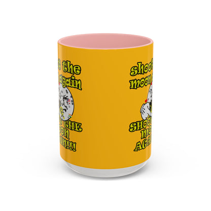 shoot the moon again - Accent Mug (yellow)
