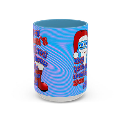 santa's shoes - Accent Mug (light blue-purple wave)