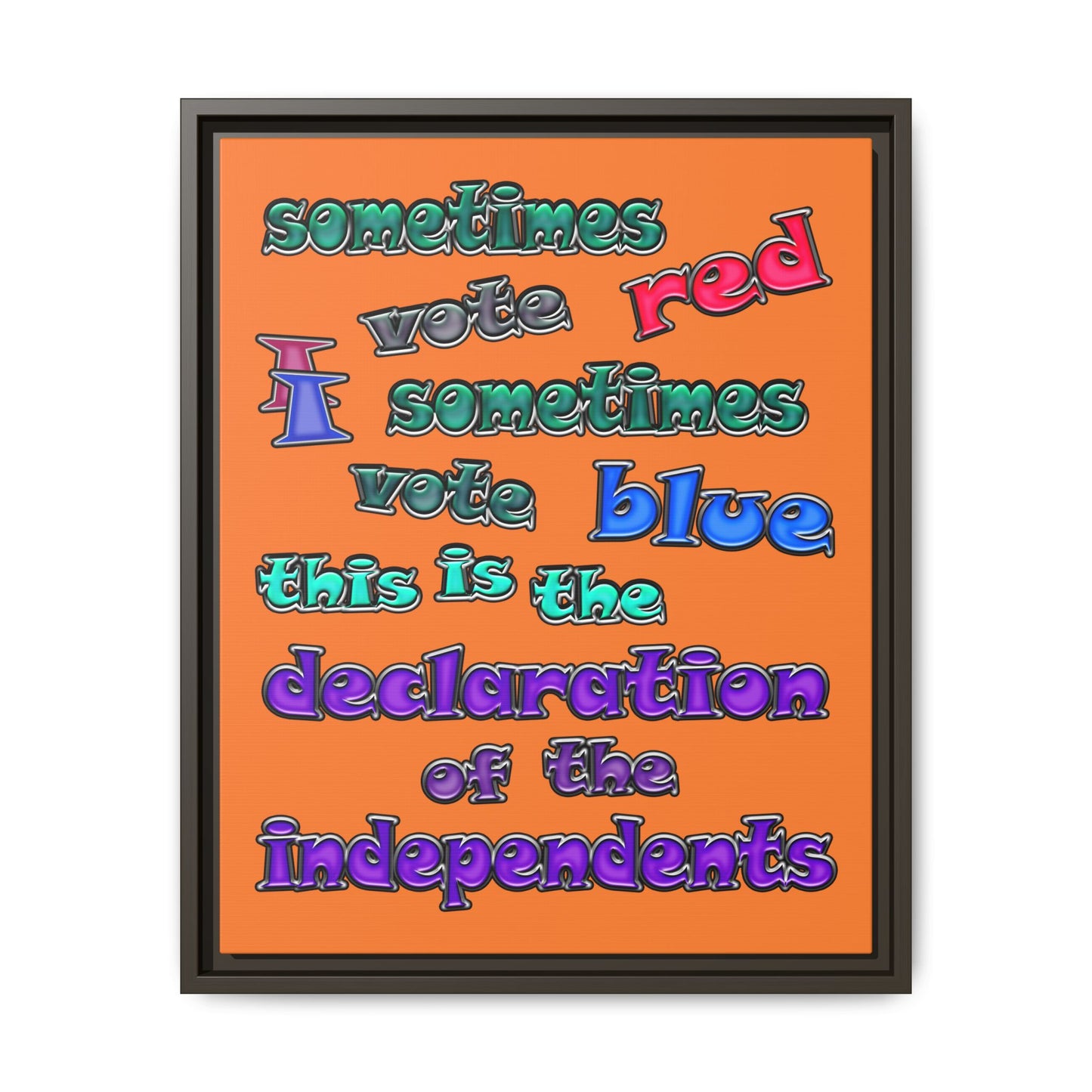 declaration of the independents - framed canvas art (crusta)