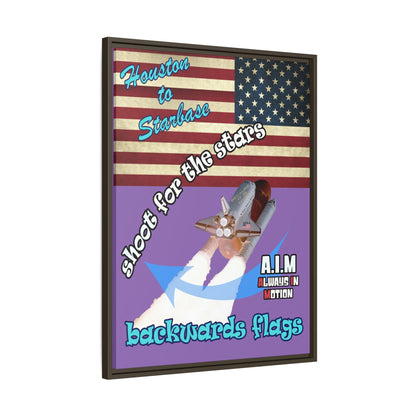 shoot for the stars - framed canvas art (light purple)