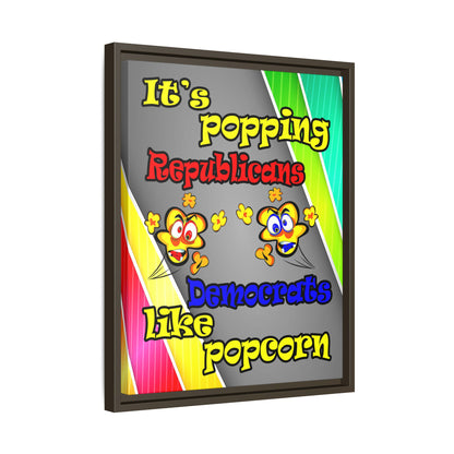 popping like popcorn - framed canvas art (rainbow split)