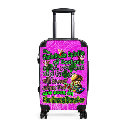 christmas spirits of boston - Suitcase (pink swirl)