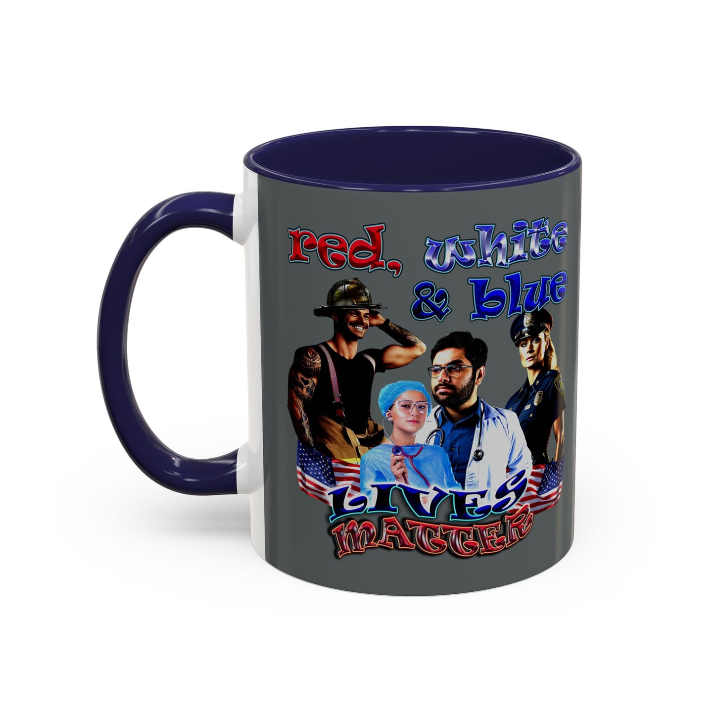 rw&b lives matter - Accent Mug (dark grey)