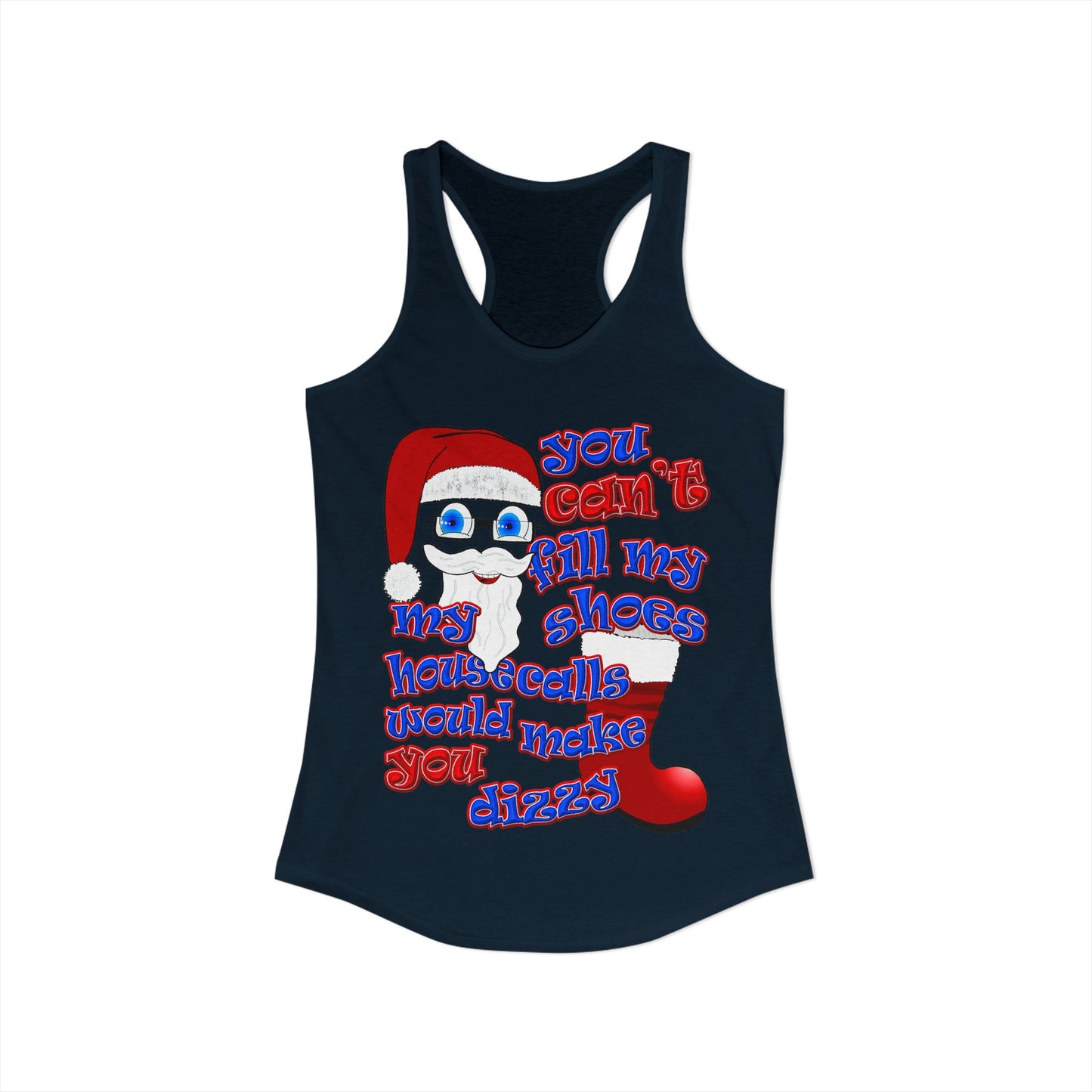 santa's shoes - Women's Ideal Racerback Tank