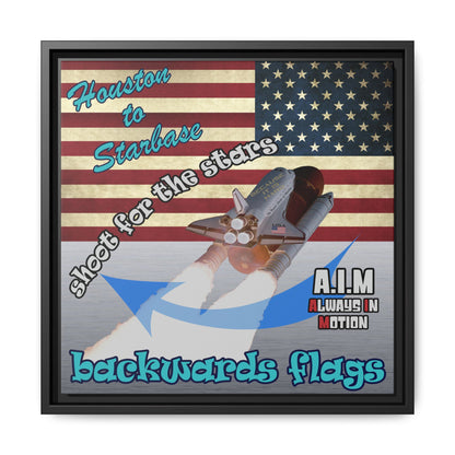 shoot for the stars - framed canvas art (brushed nickel)