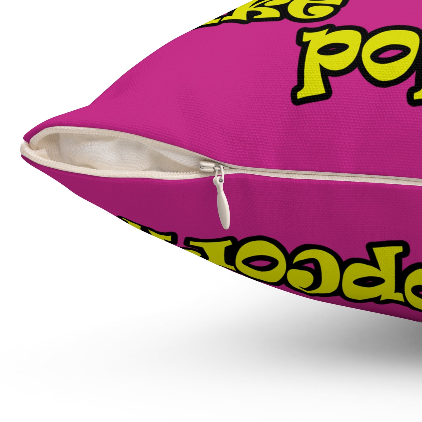 popping like popcorn - Spun Polyester Square Pillow - (pink)