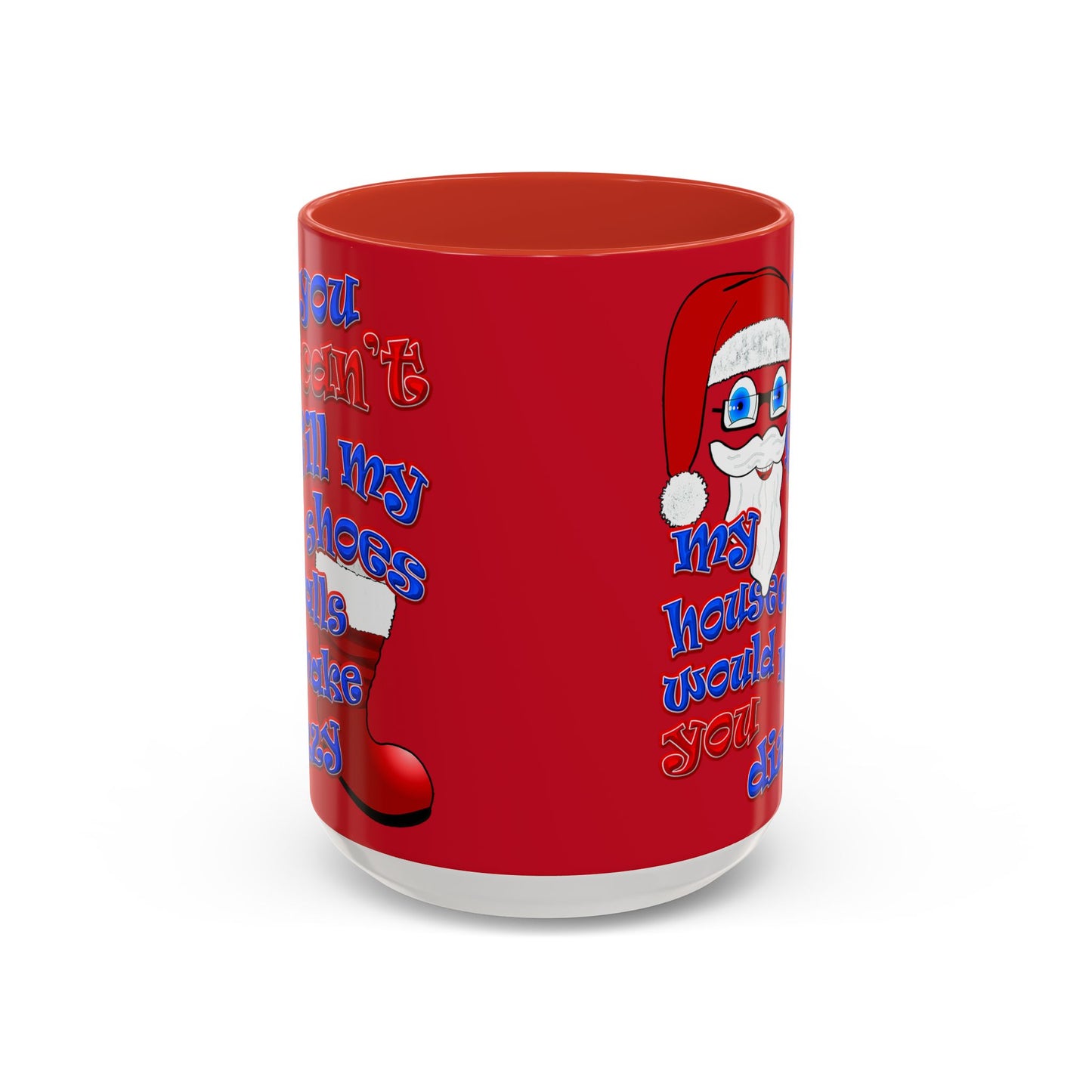 santa's shoes - Accent Mug (dark red)