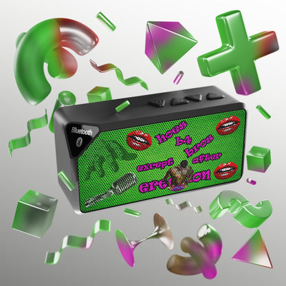 hoes b4 bros - Jabba Bluetooth Speaker (green turf)