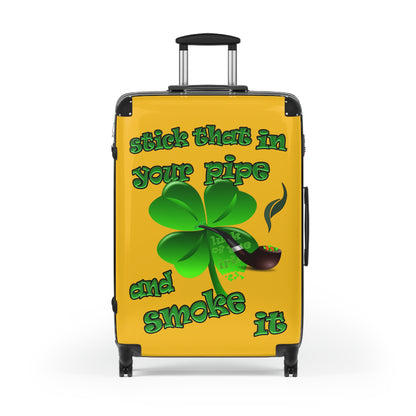 stick that in your pipe and smoke it - Suitcase (yellow)
