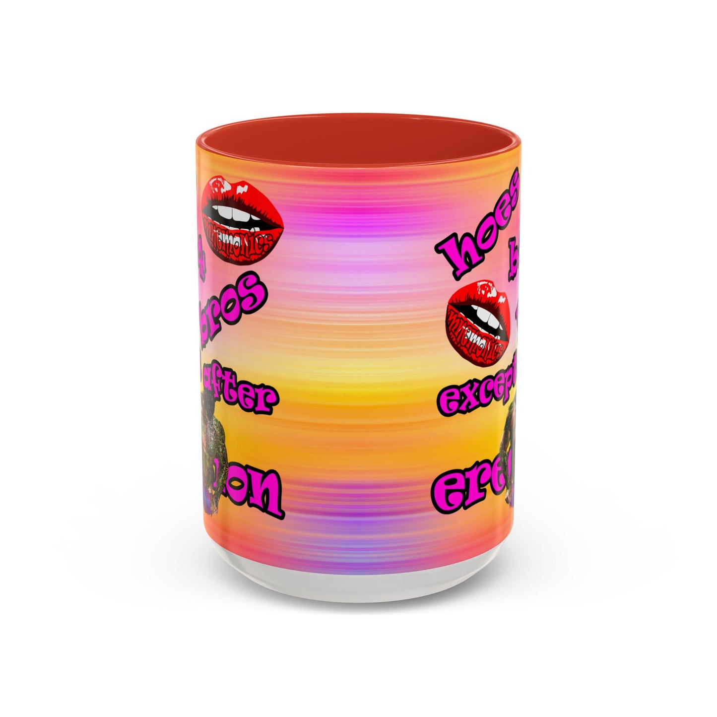 hoes b4 bros - Accent Mug (color blur)