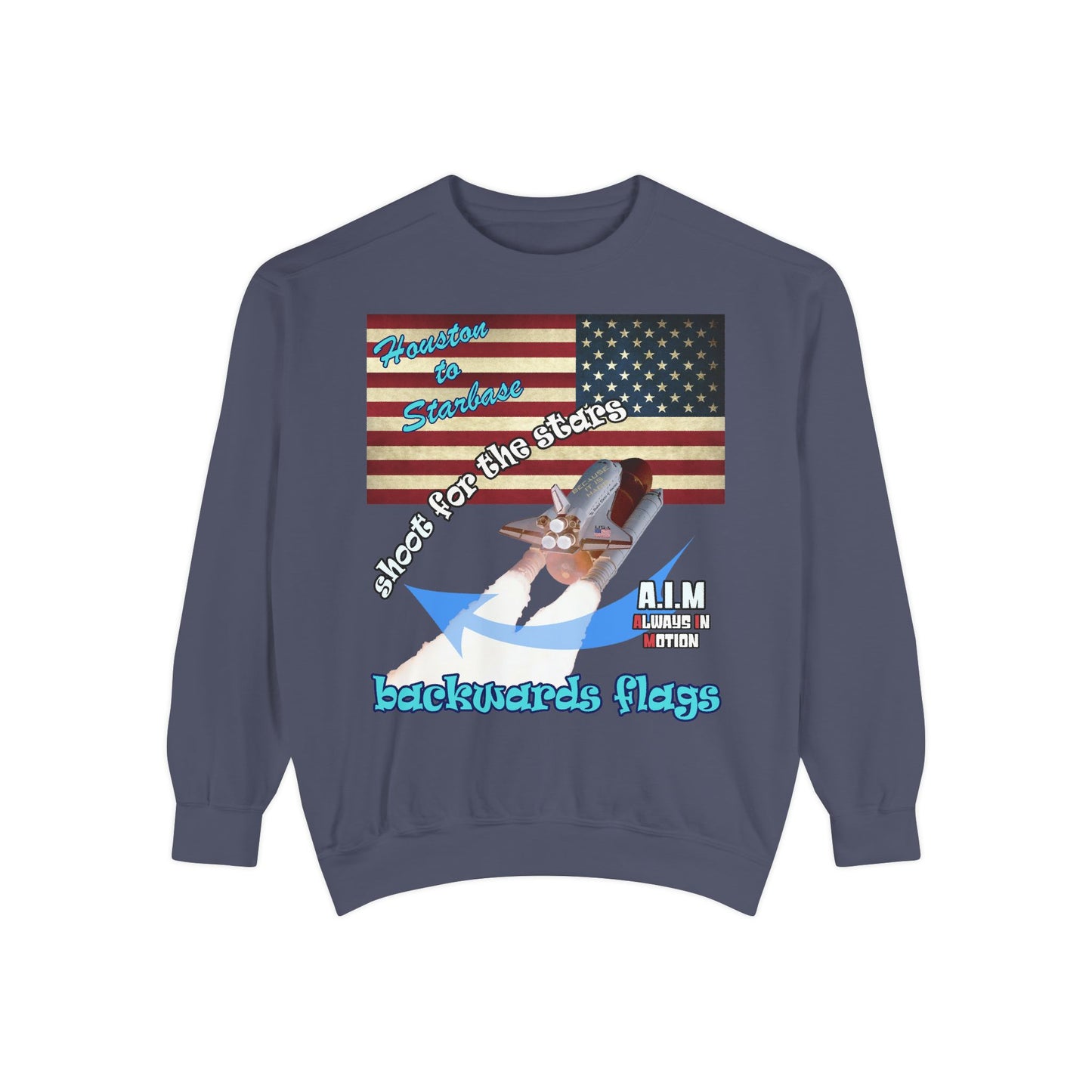 shoot for the stars - Unisex Garment-Dyed Sweatshirt