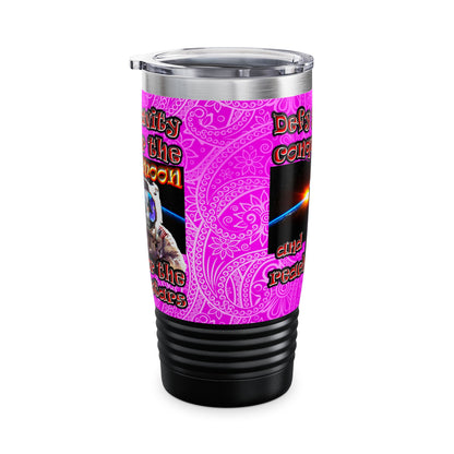 defy conquer reach - Ringneck Tumbler, 20oz (pink swirl)