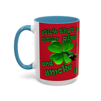 celtics logo - Accent Mug (dark red)