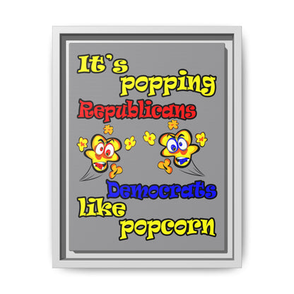 popping like popcorn - framed canvas art (grey)