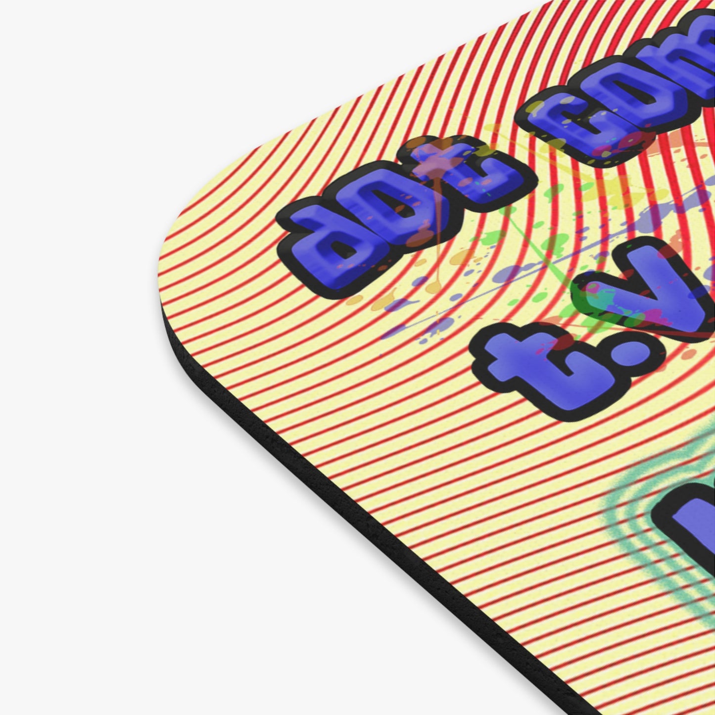 drop the beat - Mouse Pad (Rectangle) (yellow-orange wave)
