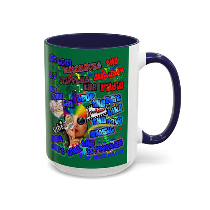 drop the beat - Accent Mug (dark green)