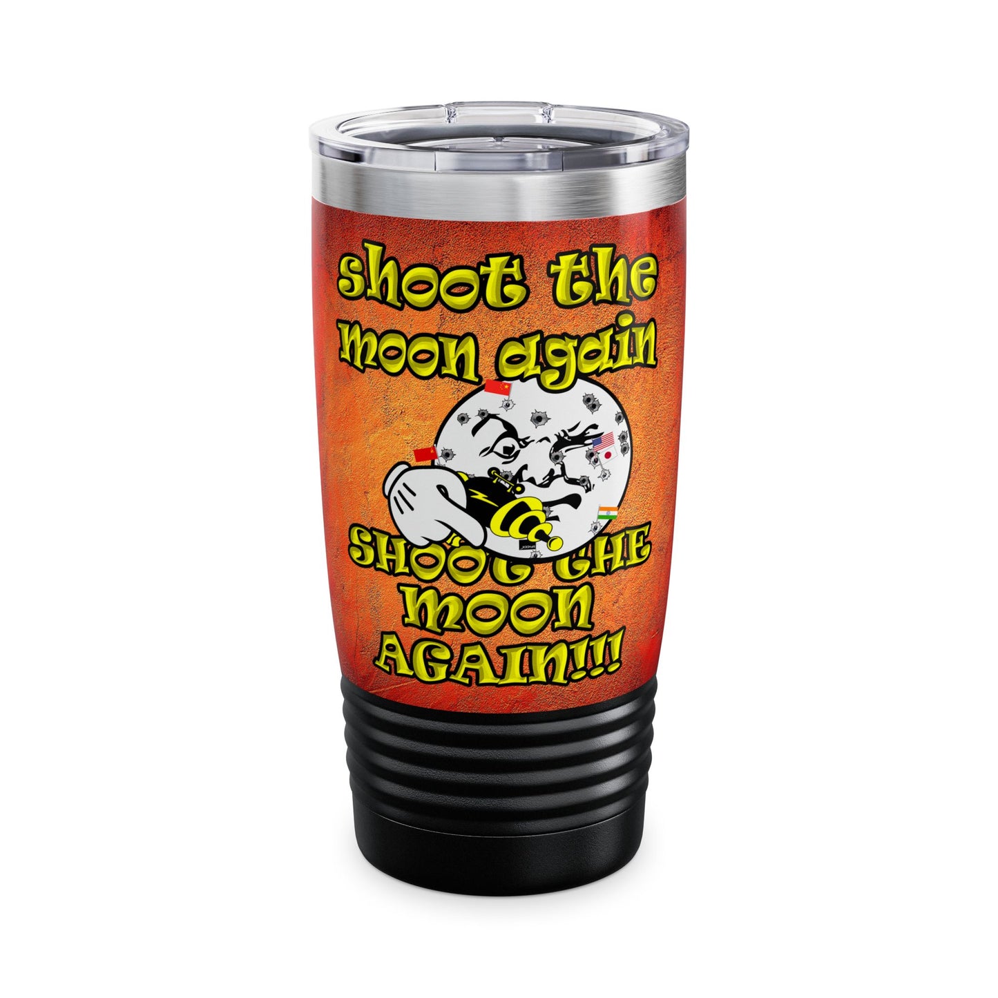shoot the moon again - Ringneck Tumbler, 20oz (burnt orange)