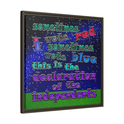 declaration of the independents - framed canvas art ('snoops' background)