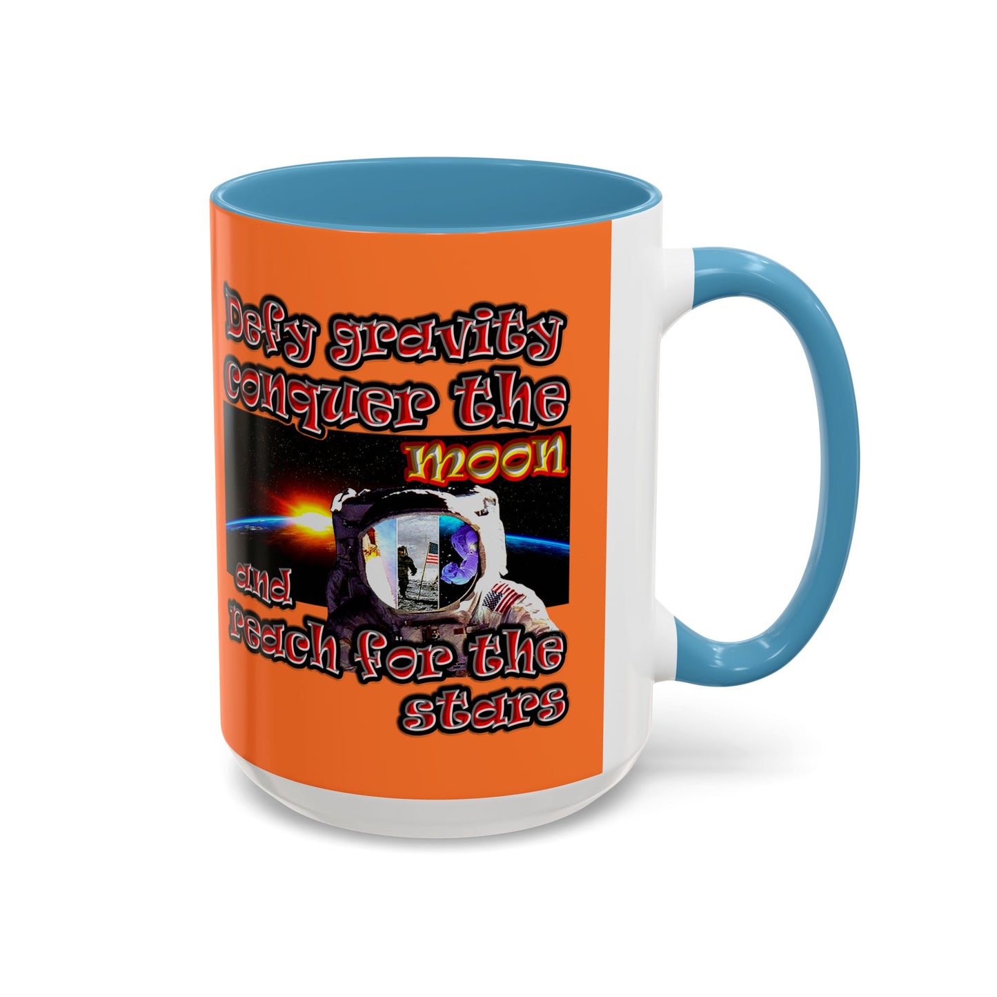 defy conquer reach - Accent Mug (crusta)
