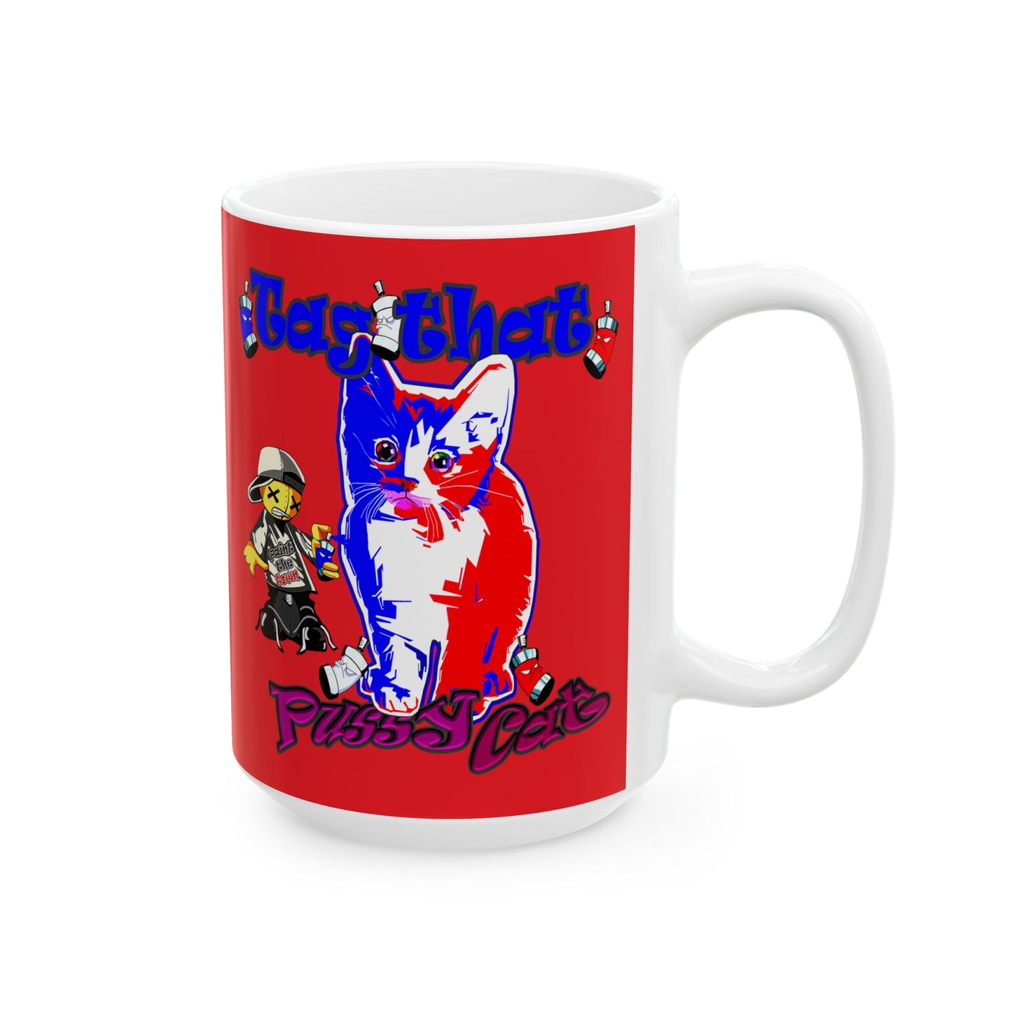 tag that - White Mug (red)