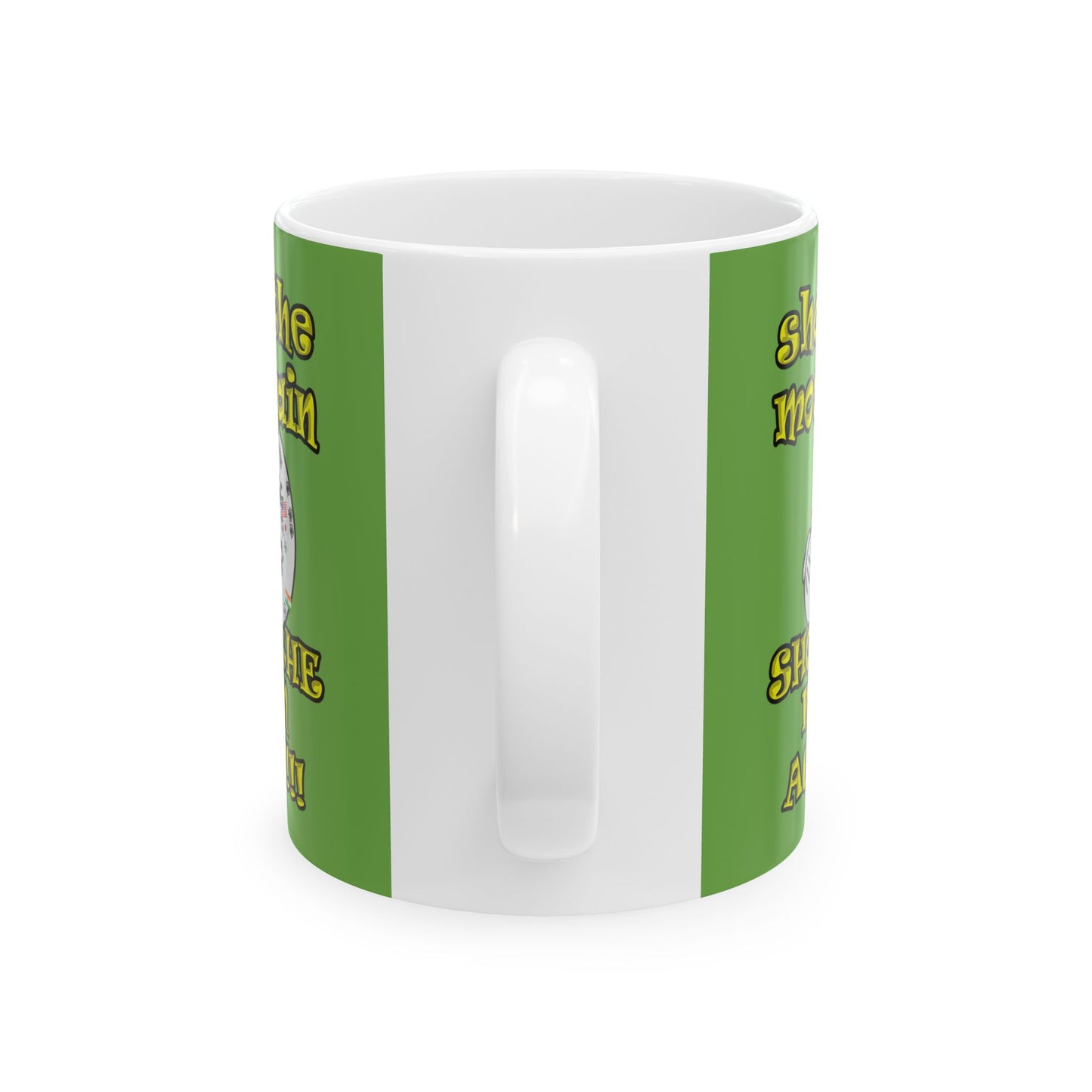 shoot the moon again - White Mug (green)