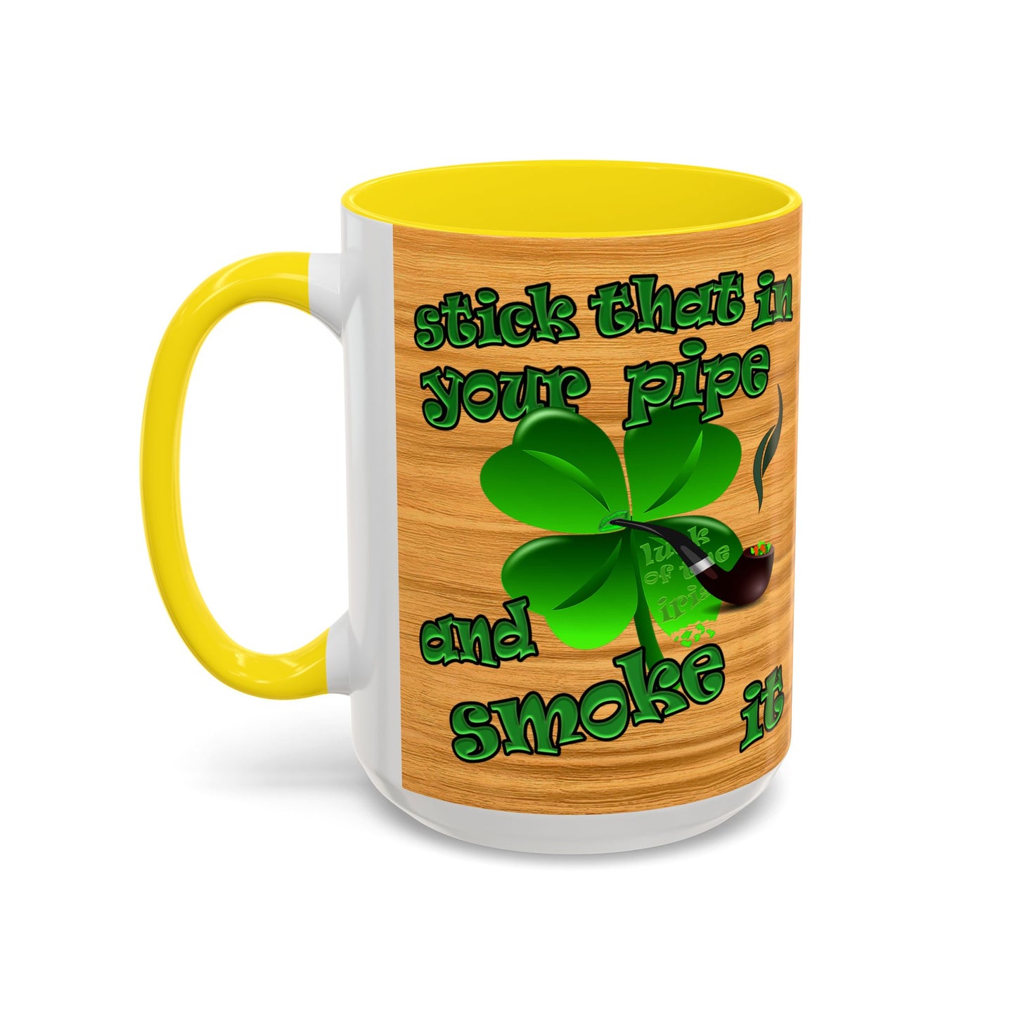 celtics logo - Accent Mug (butterscotch wood finish)