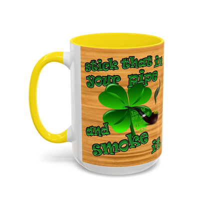 celtics logo - Accent Mug (butterscotch wood finish)
