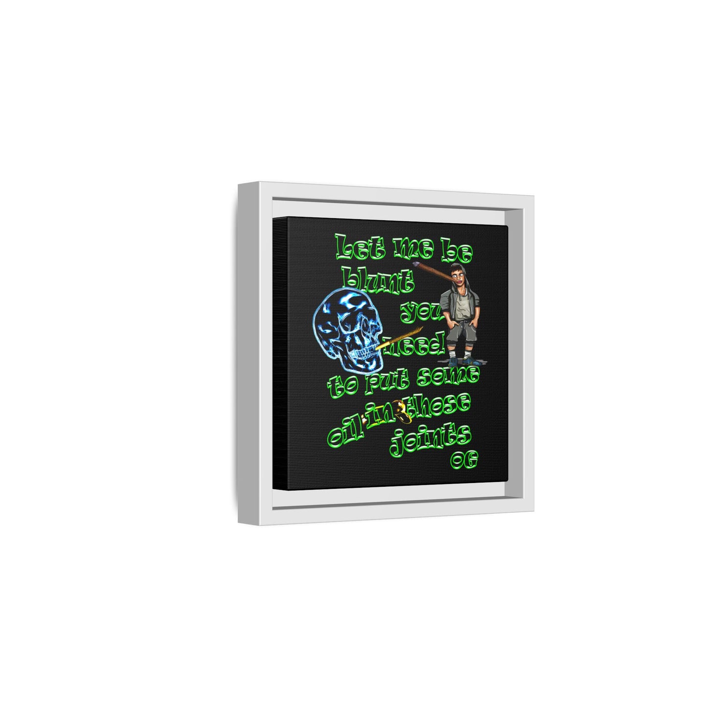 og - framed canvas art (black)