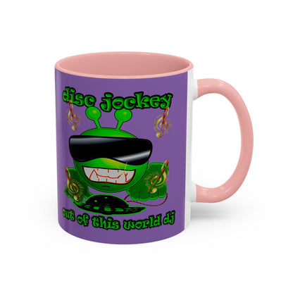 disc jockey - Accent Mug (light purple)