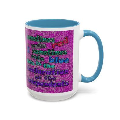 declaration of the independents - Accent Mug (pink swirl)