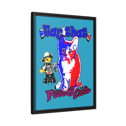 tag that - framed canvas art (turquoise)