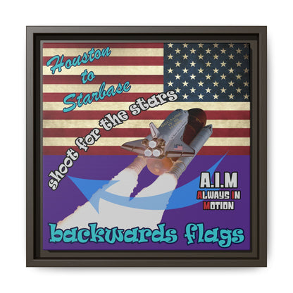 shoot for the stars - framed canvas art (purple)