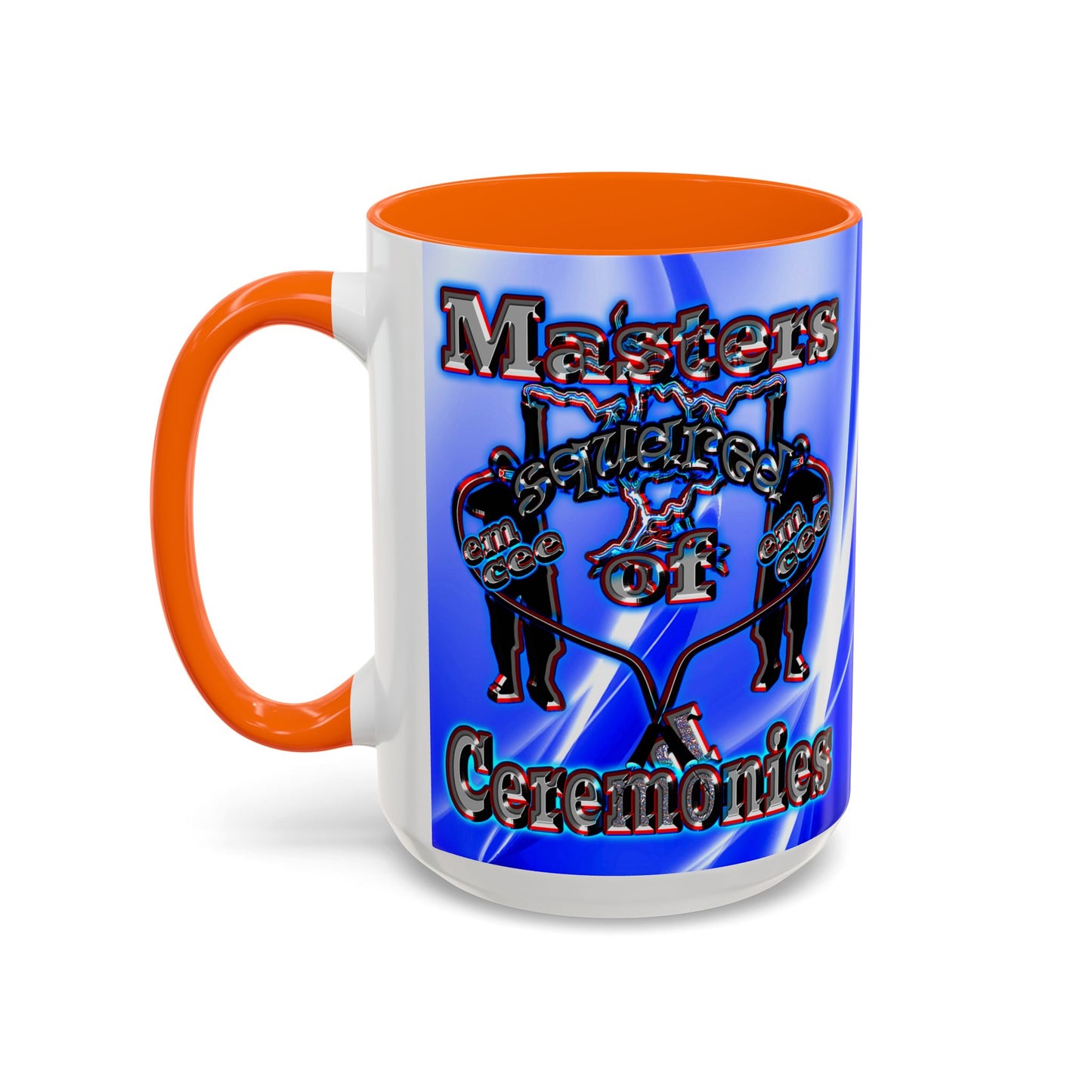 em cee squared - Accent Mug (blue-white wave)