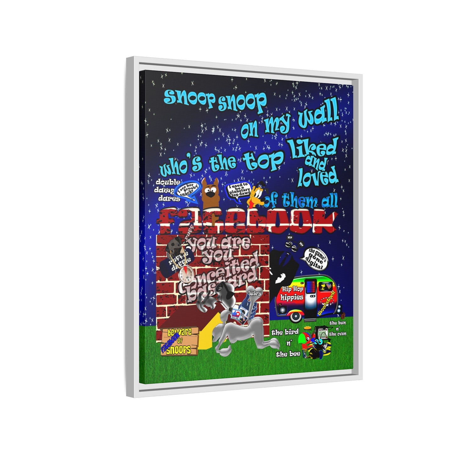 snoops - framed canvas art