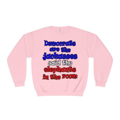 donkeys and elephants - Unisex NuBlend® Crewneck Sweatshirt
