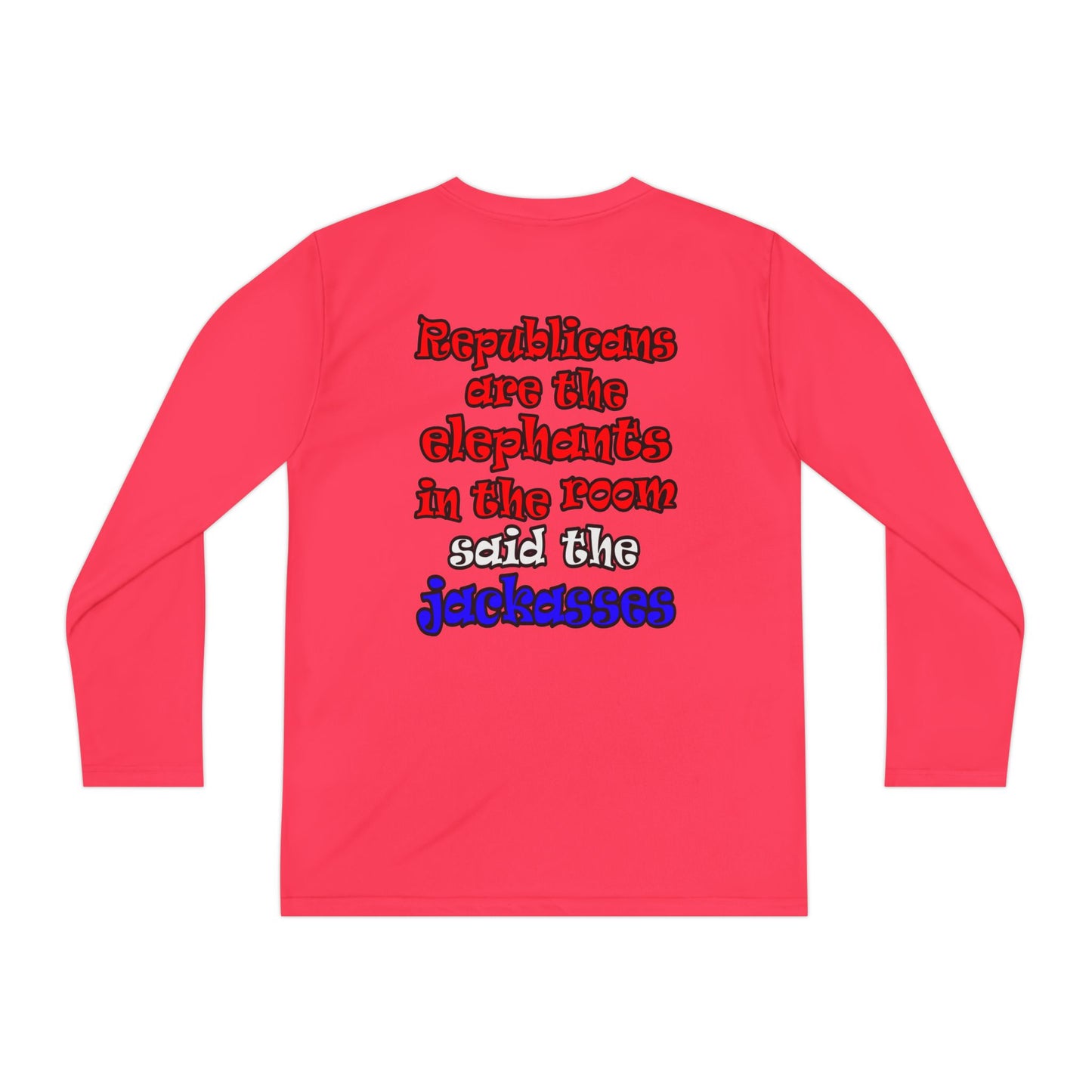 donkeys and elephants - Youth Long Sleeve Competitor Tee