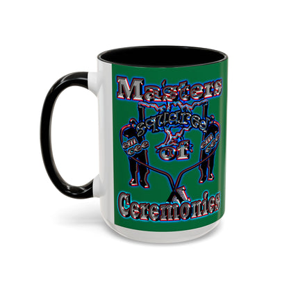 em cee squared - Accent Mug (dark green)