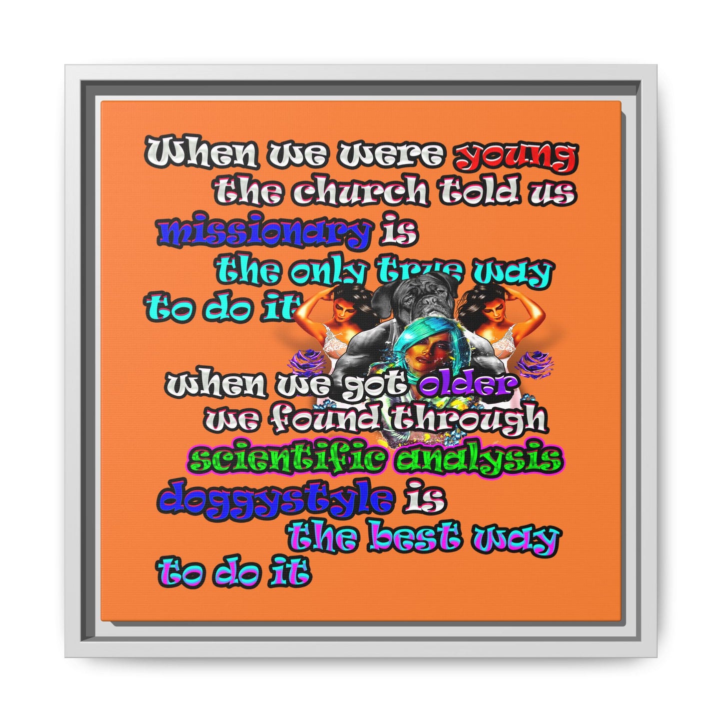 doggystyle - framed canvas art (crusta)