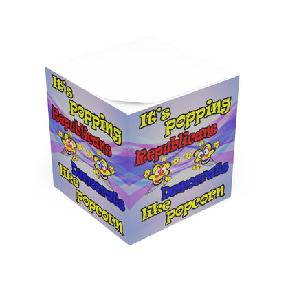 popping like popcorn - note cube (light blue-pink wave)