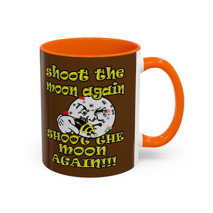 shoot the moon again - Accent Mug (brown)