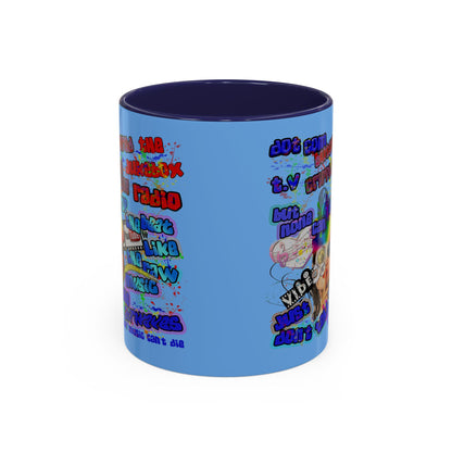 drop the beat - Accent Mug (light blue)