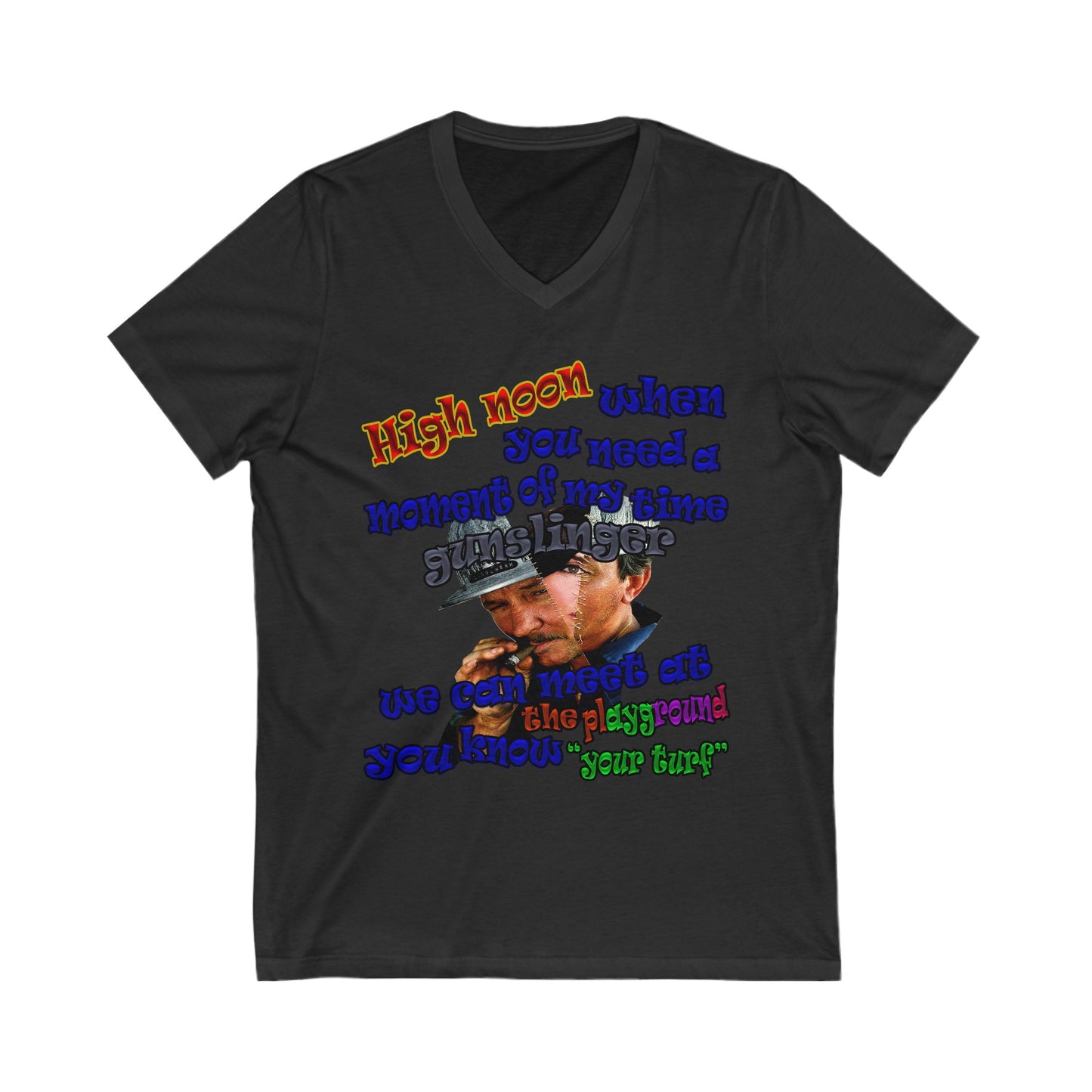 high noon - Unisex Jersey Short Sleeve V-Neck Tee