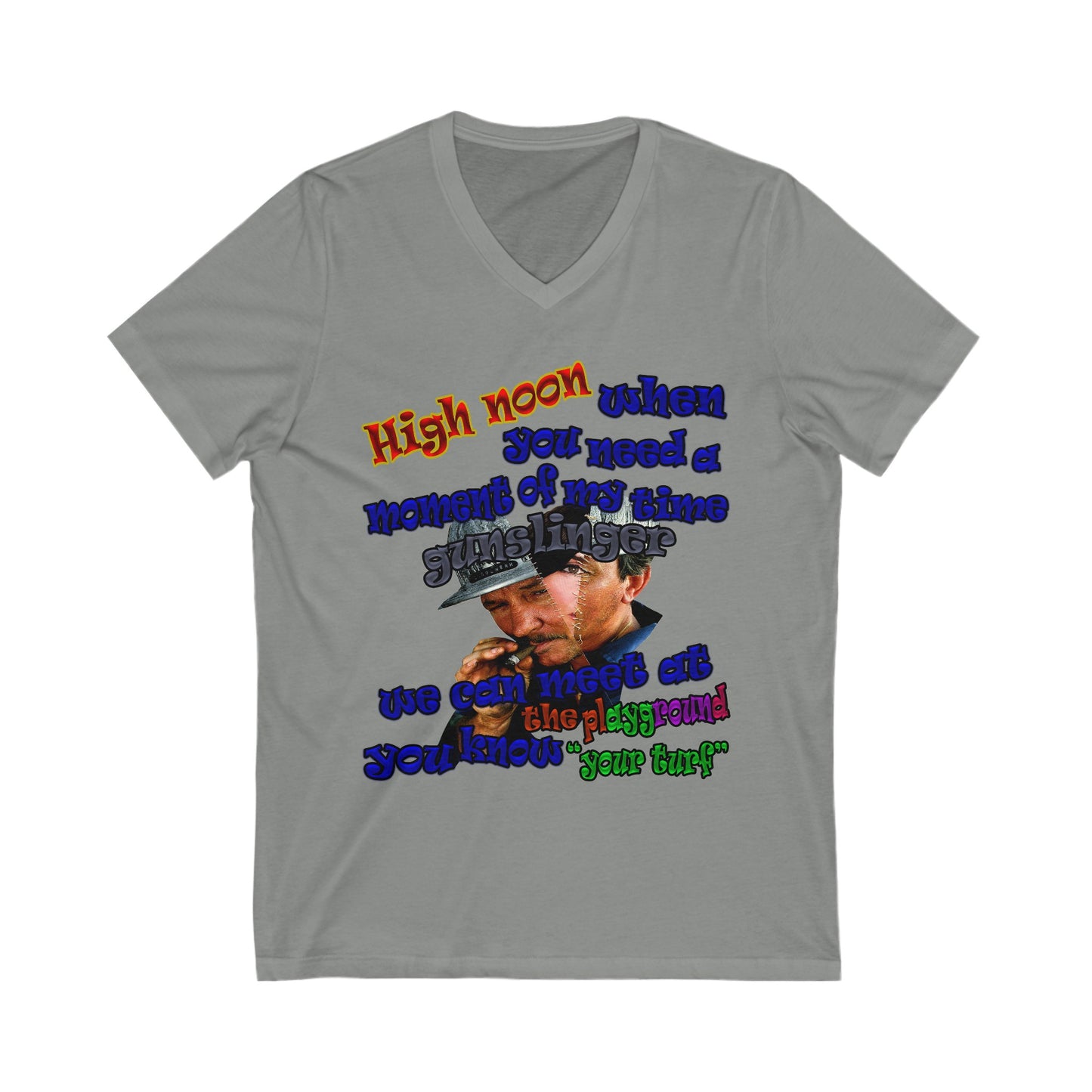 high noon - Unisex Jersey Short Sleeve V-Neck Tee