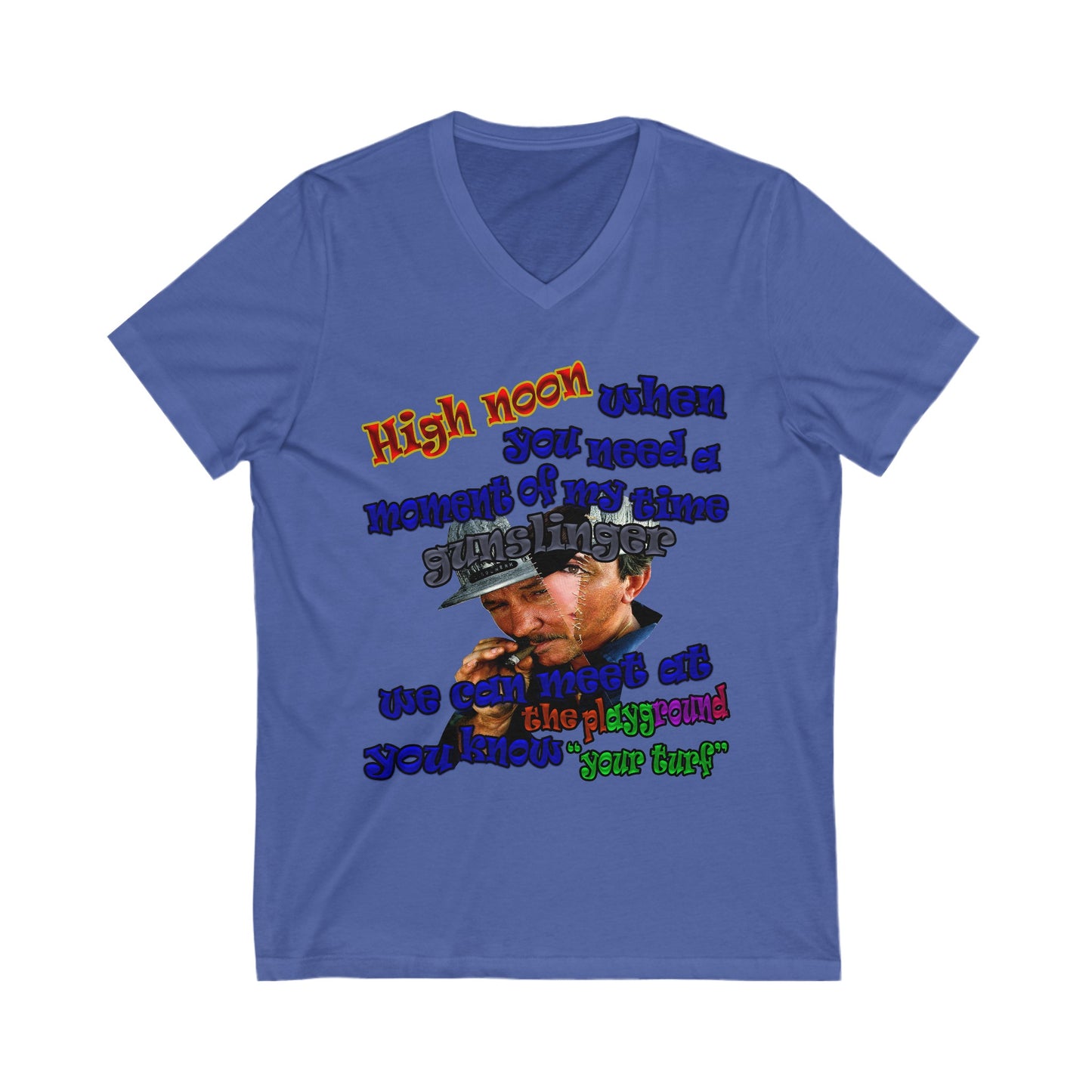 high noon - Unisex Jersey Short Sleeve V-Neck Tee