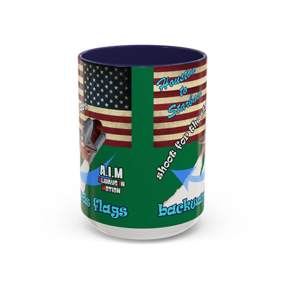 shoot for the stars - Accent Mug (dark green)