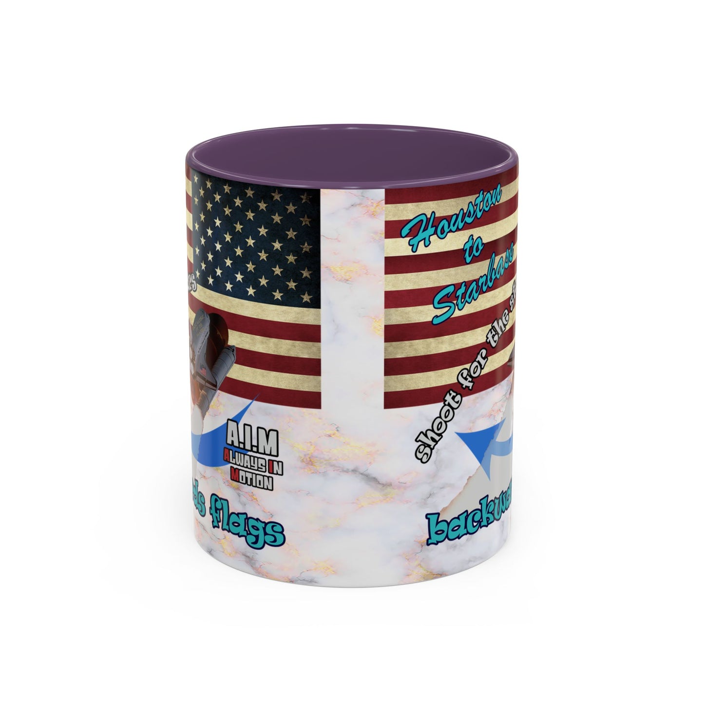 shoot for the stars - Accent Mug (white marble)
