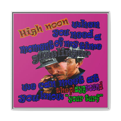 high noon - framed canvas art (pink)
